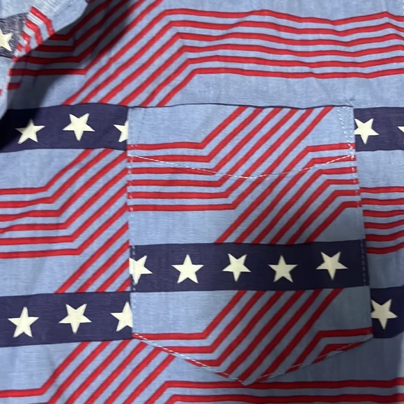 Men’s button up short, short sleeve, patriotic,American flag - Picture 4 of 4
